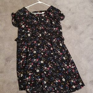 Sexy black floral dress